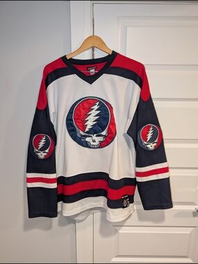 Grateful Dead Lightning Skull Hockey Jersey